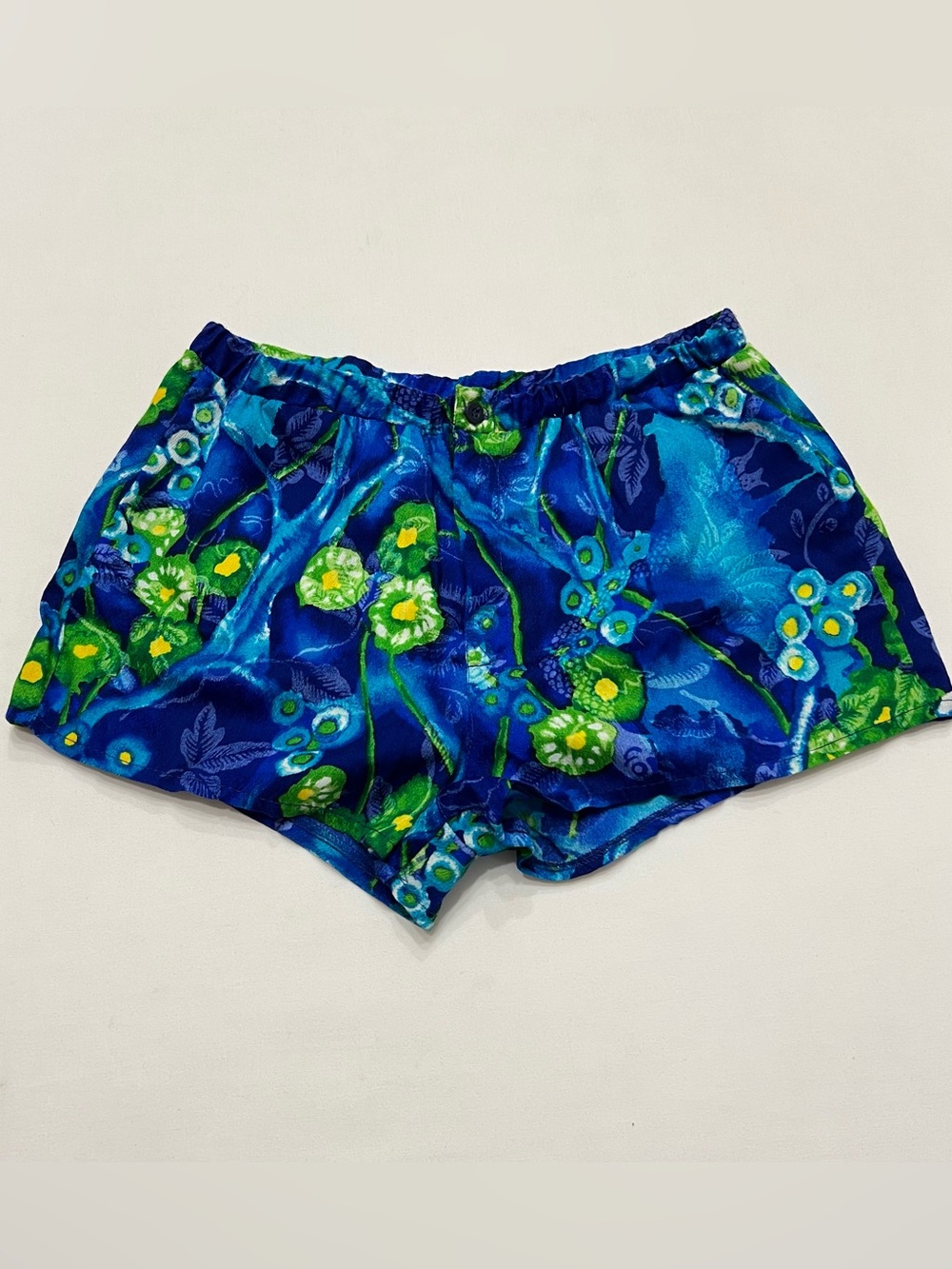 Vintage 60s 70s Psychedelic Floral Swim Shorts Mod Retro Beach Trunks Mens Med